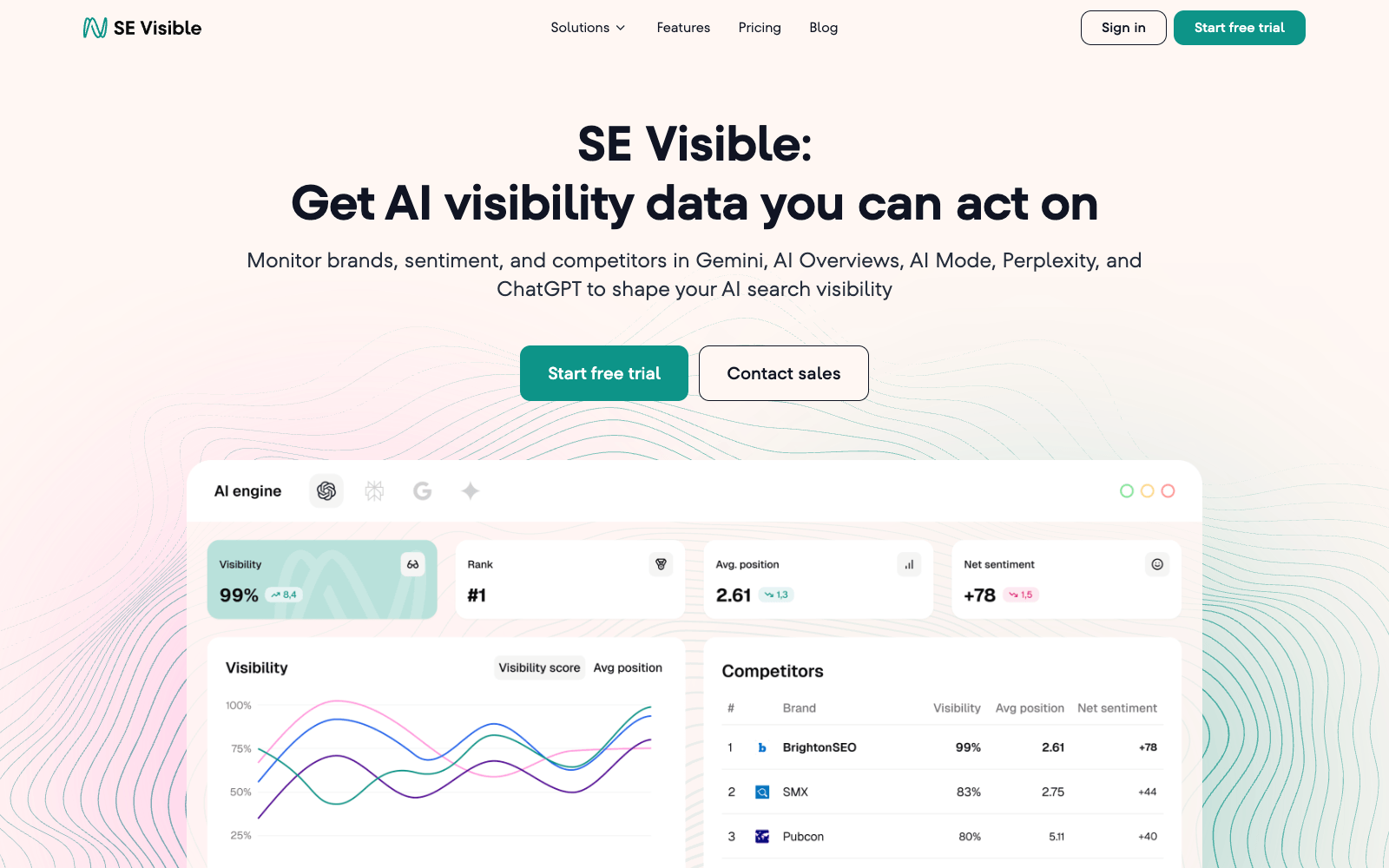 SE Visible homepage