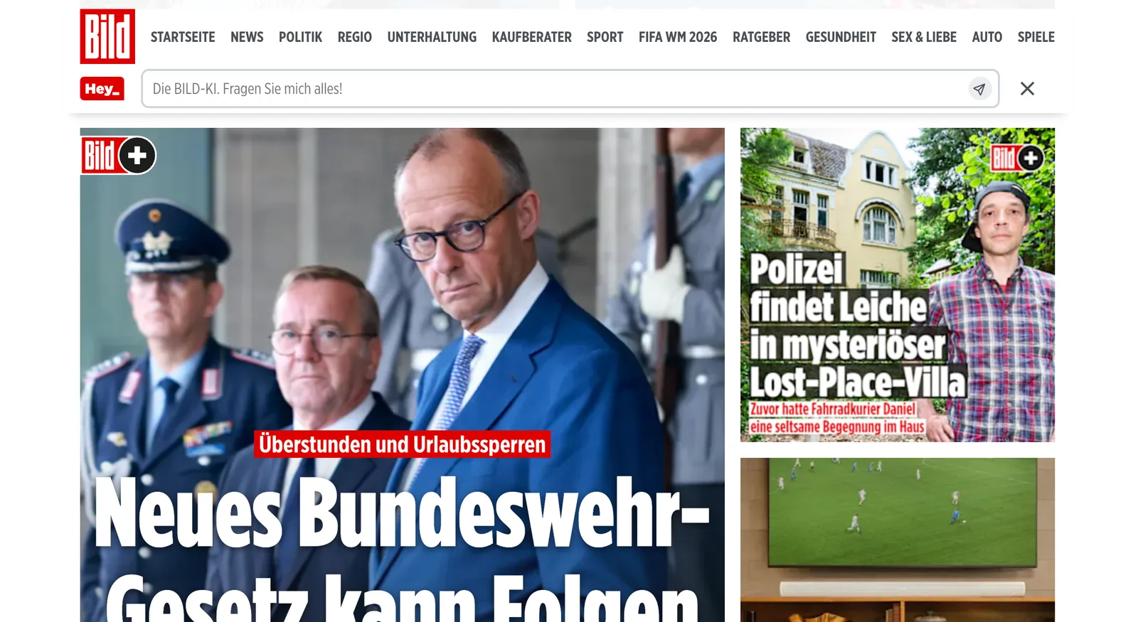 Bild is Germany's largest news brand, delivering breaking news, sport, and entertainment to millions daily.